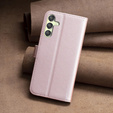 Klopové pouzdro pro Samsung Galaxy A25 5G, BINFEN Wallet, růžové rose gold  + 9H sklo 