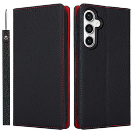 Klopové pouzdro pro Samsung Galaxy A25 5G, Litchi Skin Grain, černé