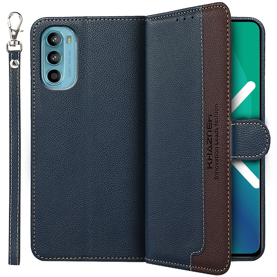 Flipové pouzdro pro Motorola Moto G52 / G82 5G, KHAZNEH RFID, modré