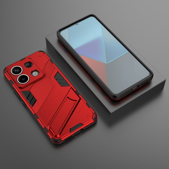 Pouzdro pro Xiaomi Redmi Note 13 Pro 5G, Military kickstand, červené