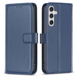 Klopové pouzdro pro Samsung Galaxy A35 5G, BINFEN Wallet, modré