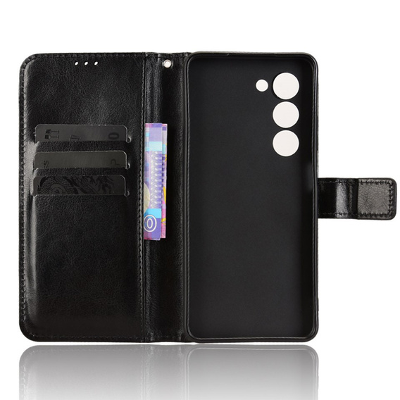 Klopové pouzdro pro Oppo A5 5G / A5m, Crazy Horse Wallet, černé