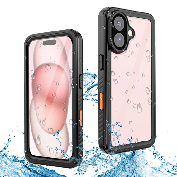 Vodotěsné pouzdro IP68 pro iPhone 16, černé
