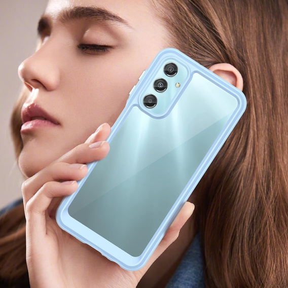 Pouzdro pro Samsung Galaxy A25 5G, Fusion Hybrid, transparentní / modré + 9H sklo 