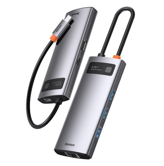 6-v-1 dokovací stanice USB-C Metal Gleam Series pro zařízení s USB-C