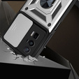 Pouzdro pro Xiaomi Poco F5 Pro, CamShield Slide, stříbrné