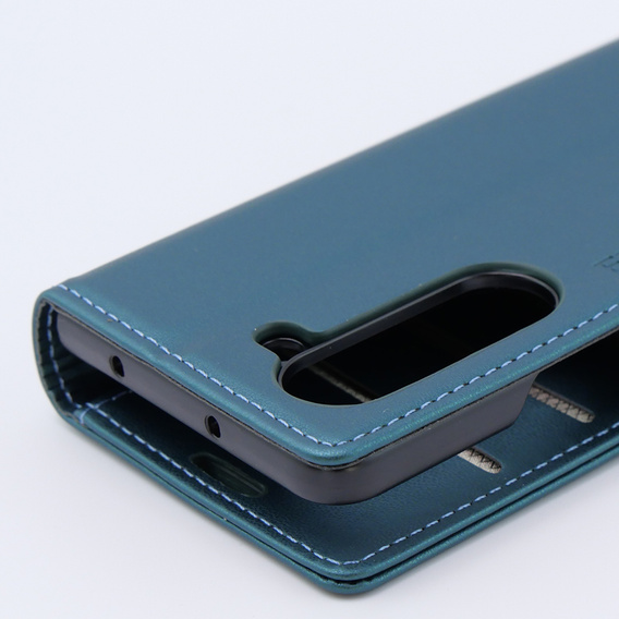 Pouzdro pro Samsung Galaxy Z Fold 5 5G, ERBORD Glossy Litchi, flipová peněženka, zelené