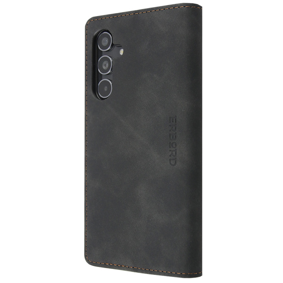 Pouzdro pro Samsung Galaxy A54, ERBORD Vintage peněženka s klopou, černé