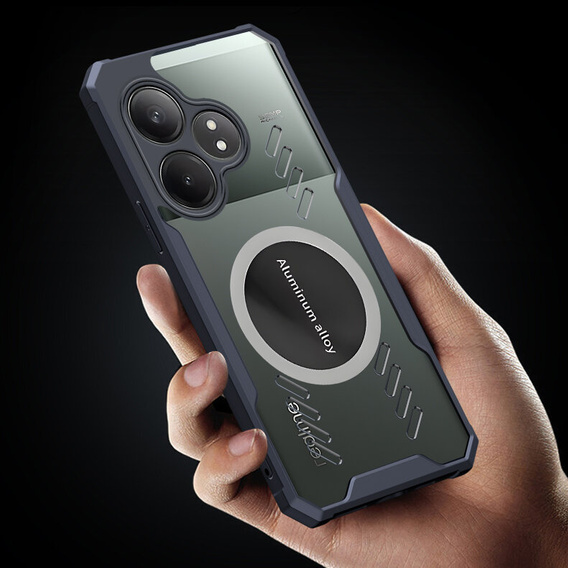 Pouzdro pro Realme GT 6 / 6T, s magnetickou fólií, transparentní / černé