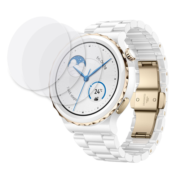 3x ERBORD Hydrogelová fólie pro Huawei Watch GT 3 Pro 43mm