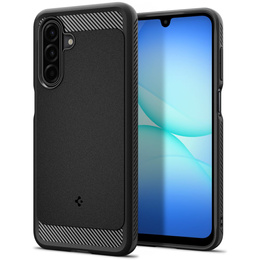 Pouzdro Spigen pro Samsung Galaxy A16 4G/ 5G, Rugged Armor MagSafe, černé + tvrzené sklo 9H
