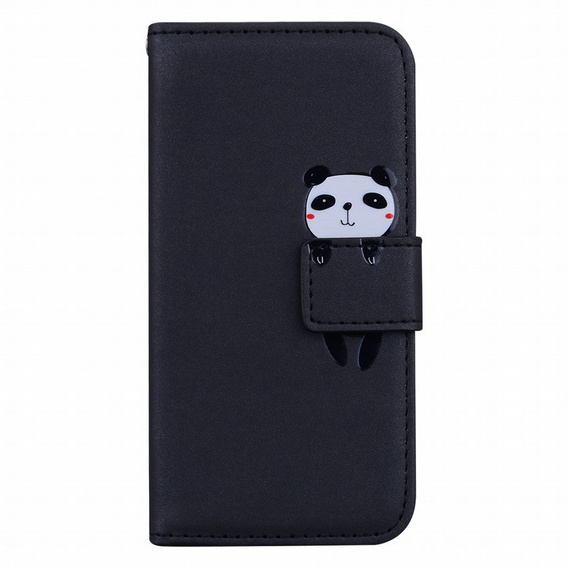 Klopové pouzdro pro Motorola Moto G22, Wallet Panda, černé