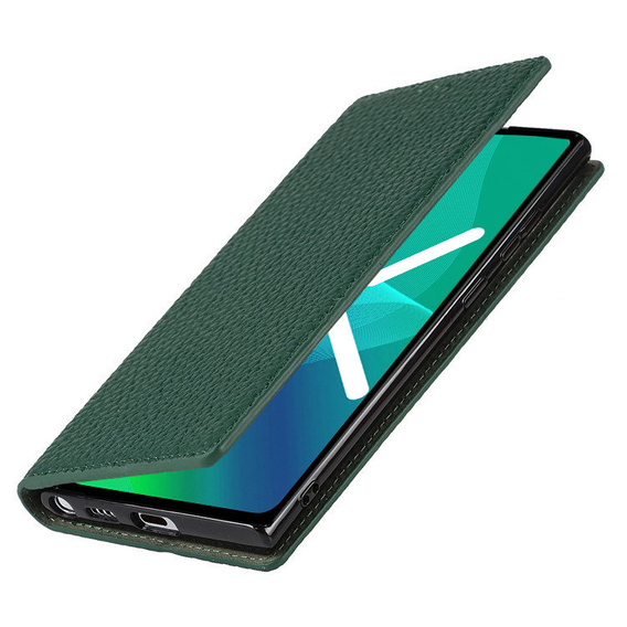Kožené pouzdro pro Samsung Galaxy S20 FE, ERBORD Grain Leather, zelené