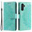 Klopové pouzdro pro Samsung Galaxy A55 5G, Mandala Flower, zelené