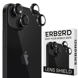 4x tvrzené sklo ERBORD pro kameru na iPhone 15 / 15 Plus