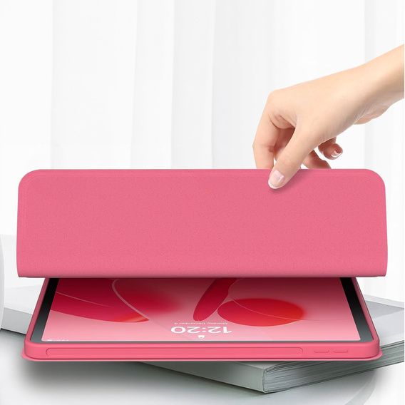 Pouzdro + klávesnice iPad 10.9 2022 10 Gen, Pen Slot, růžové rose gold