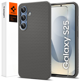 Pouzdro Spigen pro Samsung Galaxy S25, Liquid Air, černé + 9H tvrzené sklo