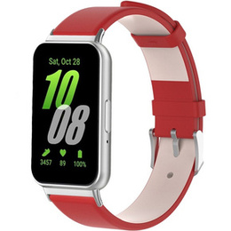 Kožený řemínek pro Samsung Galaxy Fit 3, červený