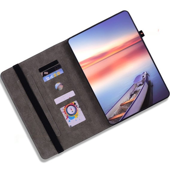 Pouzdro s klopou pro Lenovo Tab P12, flower, fialové