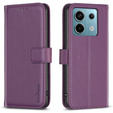 Klopové pouzdro pro Xiaomi Redmi Note 13 Pro 4G / Xiaomi Redmi Note 14S / Xiaomi Poco M6 Pro 4G, BINFEN Wallet, tmavě fialové