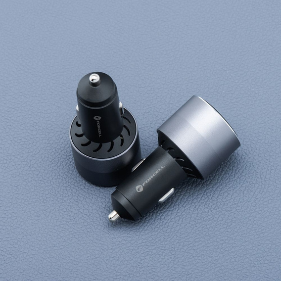 Autonabíječka Forcell F-Energy Alu 85 W, 2 × USB-C + USB-A, PD / QC 4.0 / SFC 2.0