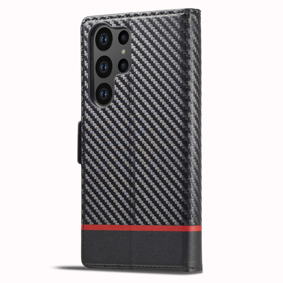 Klopové pouzdro pro Samsung Galaxy S23 Ultra, Carbon LC.IMEEKE, černé