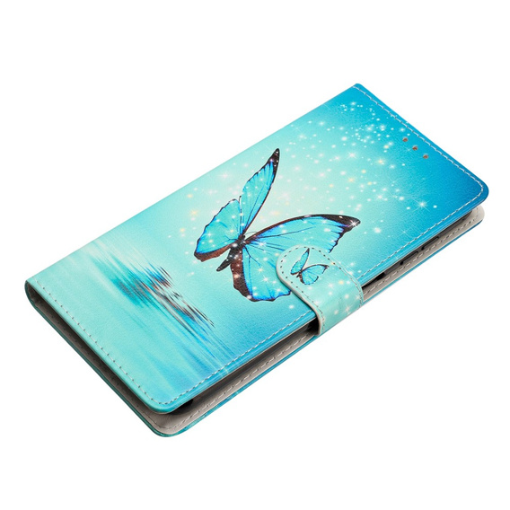 Klopové pouzdro pro Xiaomi 13 Lite, Wallet, butterfly, modré