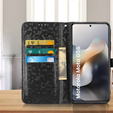 Flipové pouzdro pro Motorola Moto G56 5G, Wallet Rhombus, černé