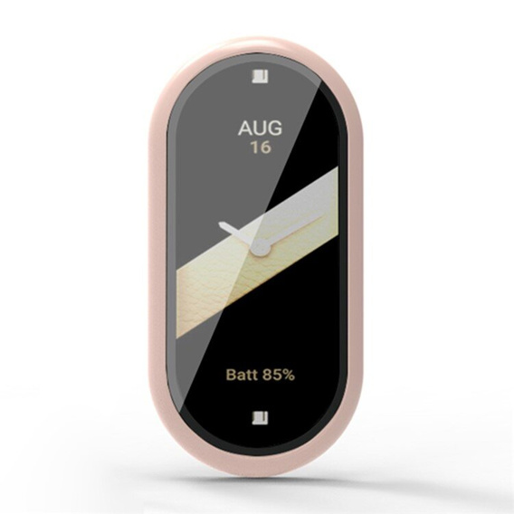 Pouzdro 2v1 + tvrzené sklo pro Xiaomi Smart Band 10 / 9 / 8, růžové