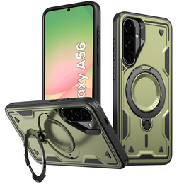 Pouzdro pro Samsung Galaxy A56, Military MagSafe, zelené