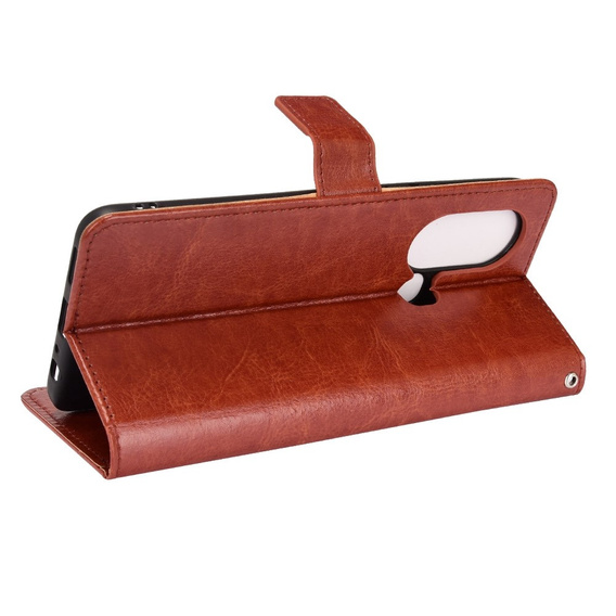Klopové pouzdro pro Infinix Hot 11s, Crazy Horse Wallet, hnědé