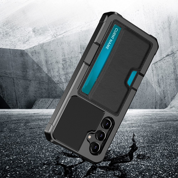 Pouzdro pro Samsung Galaxy A55 5G, Card Holder Kickstand, černé