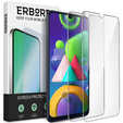 2x tvrzené sklo pro Samsung Galaxy M21, ERBORD 9H Hard Glass na displeji