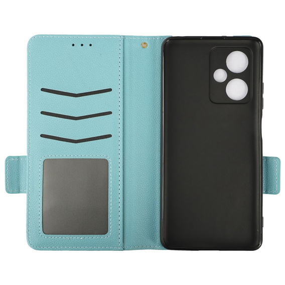 Klopové pouzdro pro Xiaomi Redmi Note 12 5G / POCO X5 5G, Wallet Litchi Magnet, modré