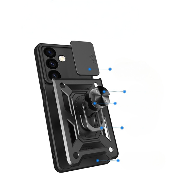 Pouzdro pro Samsung Galaxy S24+ Plus, CamShield Slide, černé