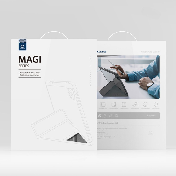 Pouzdro pro Samsung Galaxy Tab S10+ Plus, Dux Ducis MAGI, šedé