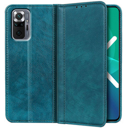 Pouzdro pro Xiaomi Redmi Note 10 Pro, Wallet Litchi Leather, zelené