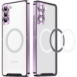 Ochranné pouzdro na fotoaparát pro Samsung Galaxy S21 FE 5G, CamShield MagSafe, transparentní / fialové