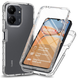 Pouzdro pro Xiaomi Redmi 13C, Shockproof, s fólií, průhledné