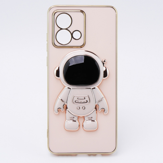 Pouzdro pro Motorola Moto G84 5G, Astronaut, růžové rose gold