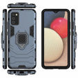 Pouzdro pro Samsung Galaxy A02S, Kickstand Ring, modré