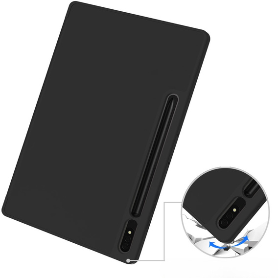 Pouzdro pro Samsung Galaxy Tab S10+ Plus, Smartcase s prostorem pro stylus, černé