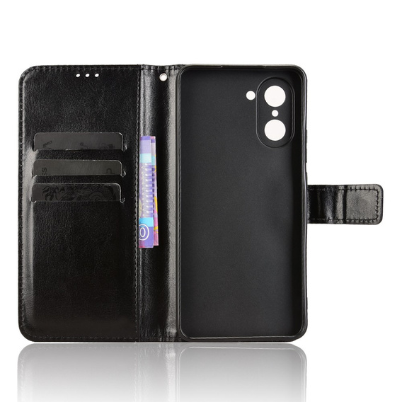 Klopové pouzdro pro OnePlus Nord CE5, Crazy Horse Wallet, černé