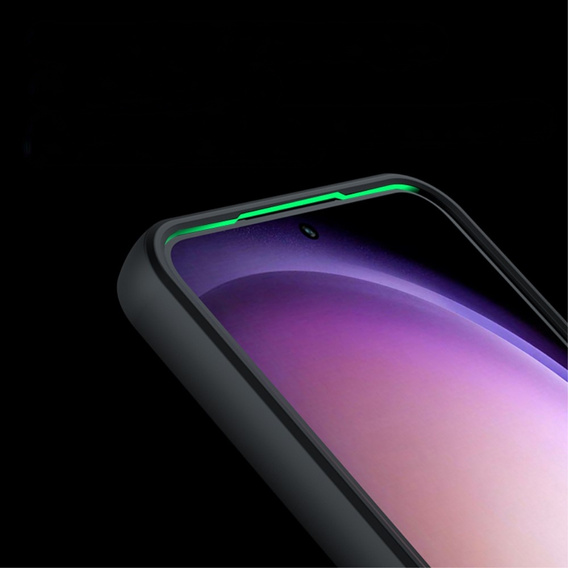 Pouzdro pro Samsung Galaxy A25 5G, Fusion, transparentní / černé + 9H sklo 