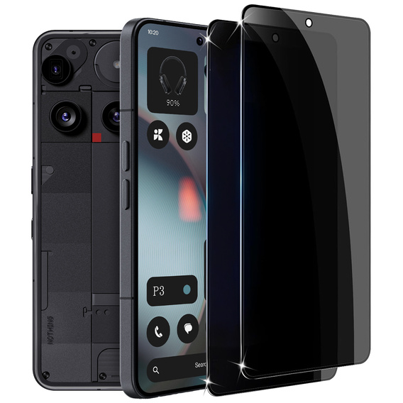 2x Tvrzené sklo pro Samsung Galaxy S24 Ultra, ERBORD Anti-Spy