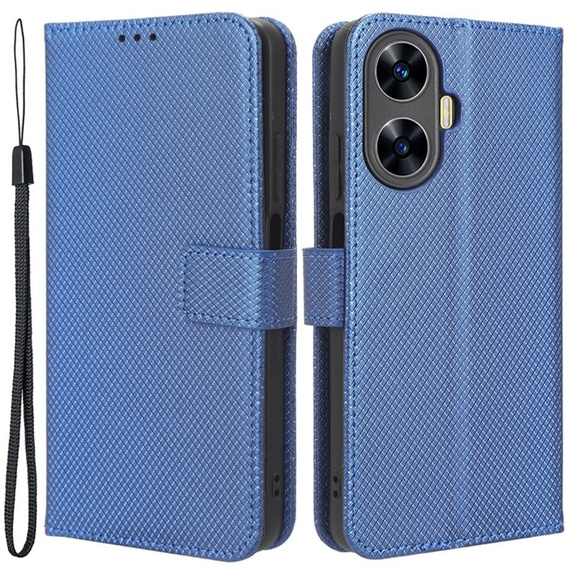 Klopové pouzdro pro Realme C55, Wallet, Smart Magnet, modré