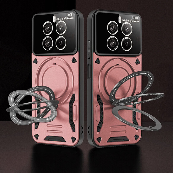 Obrněné pouzdro pro Realme 12 Pro 5G / 12 Pro+ 5G, Magnetic Ring, růžové
