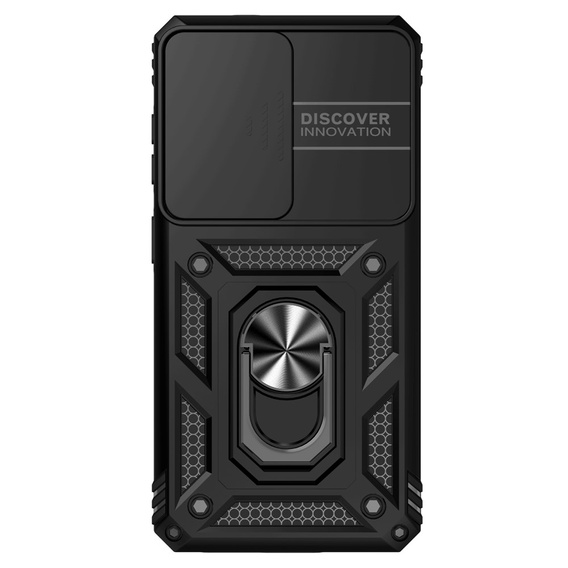 Pancéřové pouzdro s podstavcem a krytem objektivu pro Samsung Galaxy S26, černé