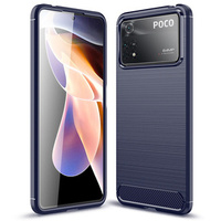 Pouzdro pro Xiaomi Poco X4 Pro 5G, Carbon, modré