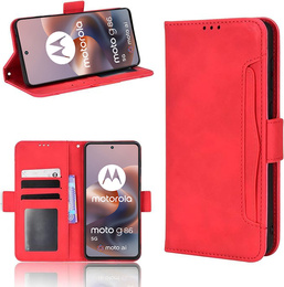 Klopové pouzdro pro Motorola Moto G86 Power 5G, Card Slot, červené